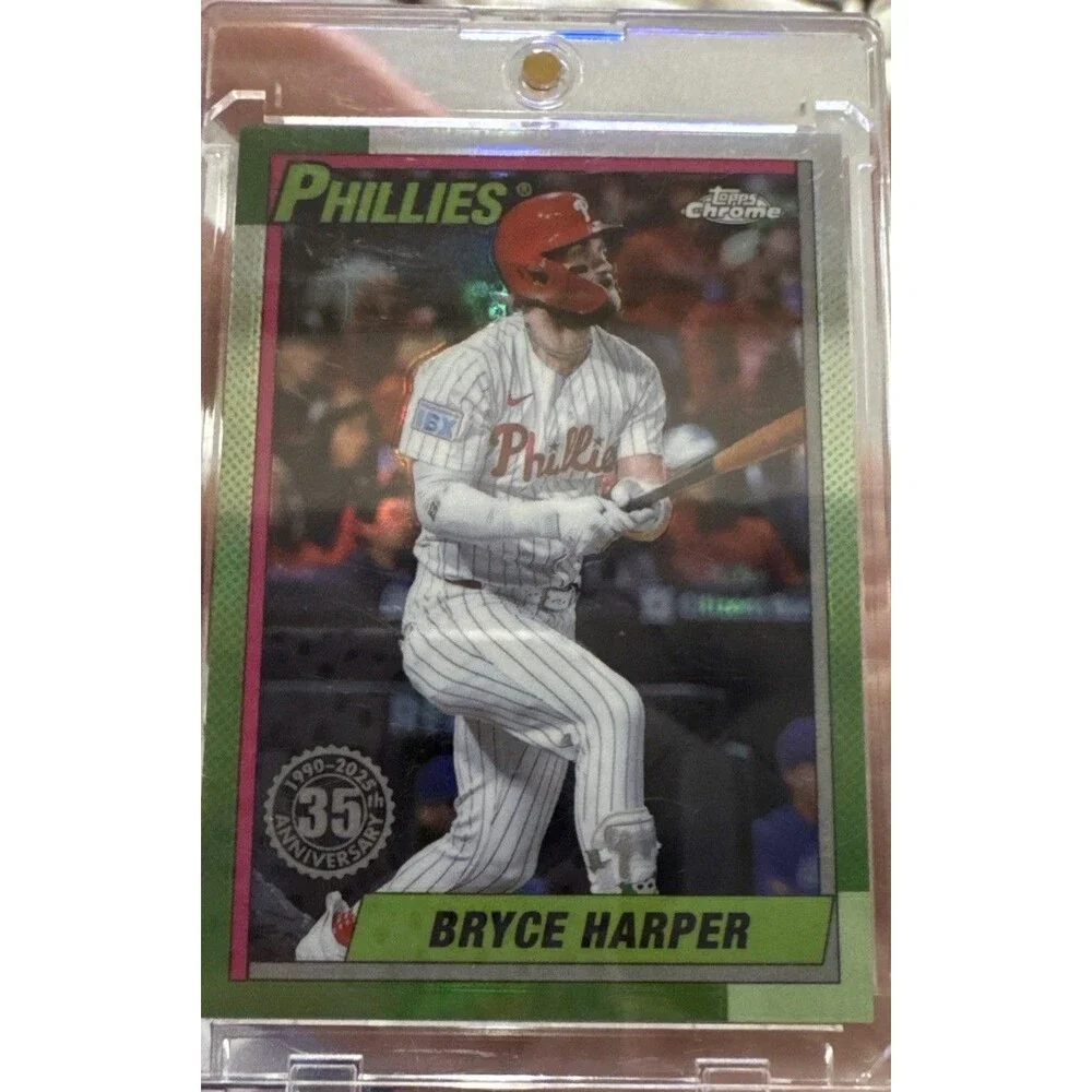 Bryce Harper [Green Refractor] #90CB-12 2025 Topps Chrome 1990